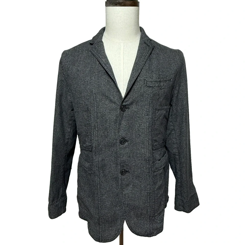Banana Republic Blazer Mens 40R Gray Unstructured Modern Slim Fit‎ Jacket